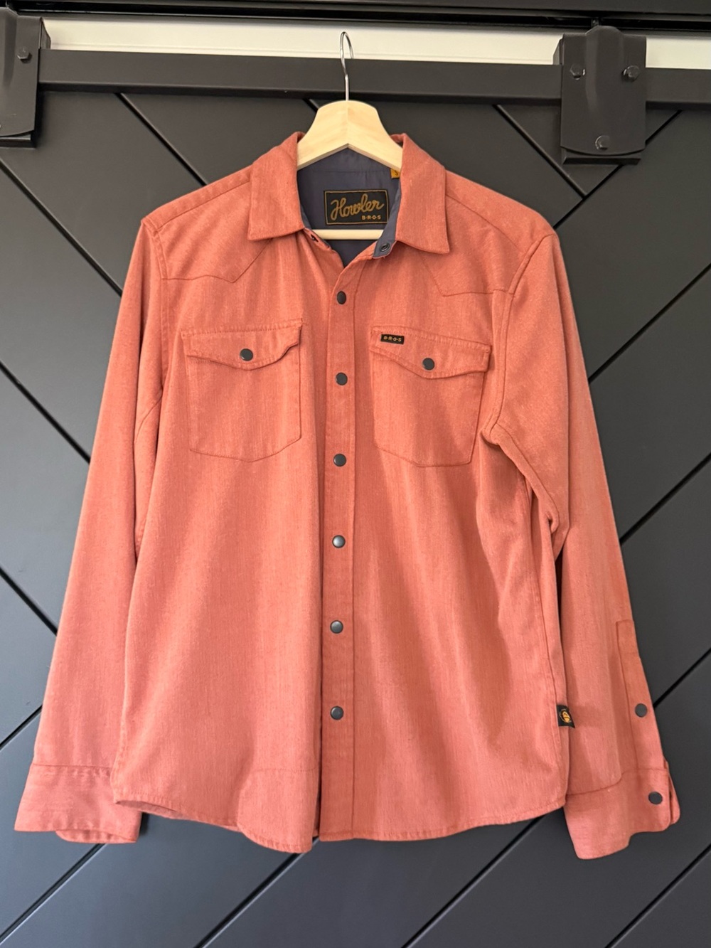 Howler Brothers Men’s Rust Orange Lightweight Shirt Jacket